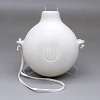 A white canteen with handles and a bear paw imprint
 by Andrew Padilla of Laguna