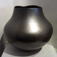 Black micaceous clay jar