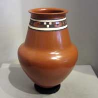 A band of Paquime geometric design around the neck of a Polychrome vase