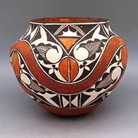 Polychrome jar with geometric design
 by Juana Leno of Acoma