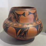 Red and black jar with geometric design
 by Unknown of Tesuque