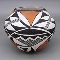 Polychrome jar with a geometric design
 by Lucy Lewis of Acoma