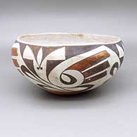 Polychrome bowl with a four-panel painted geometric design
 by Unknown of Acoma