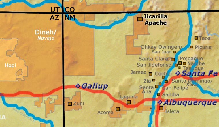 Location of the Jicarilla Apache Reservation