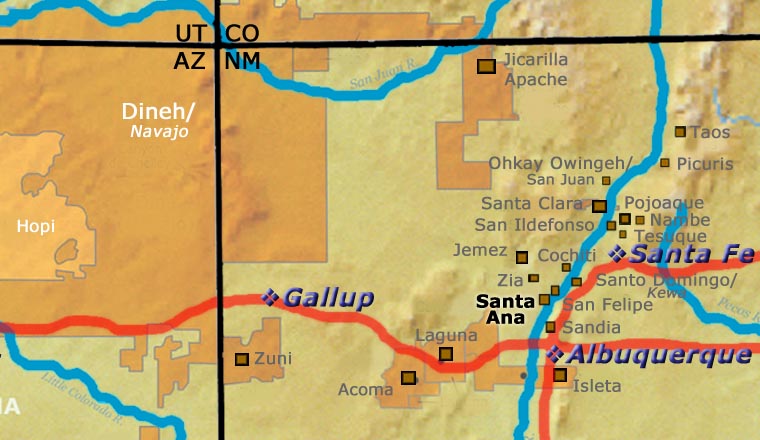 Santa Ana Pueblo location map