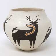 The Zuni deer-with-heart-line decorates this polychrome jar