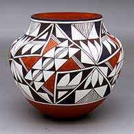 A traditional Acoma design on a polychrome jar