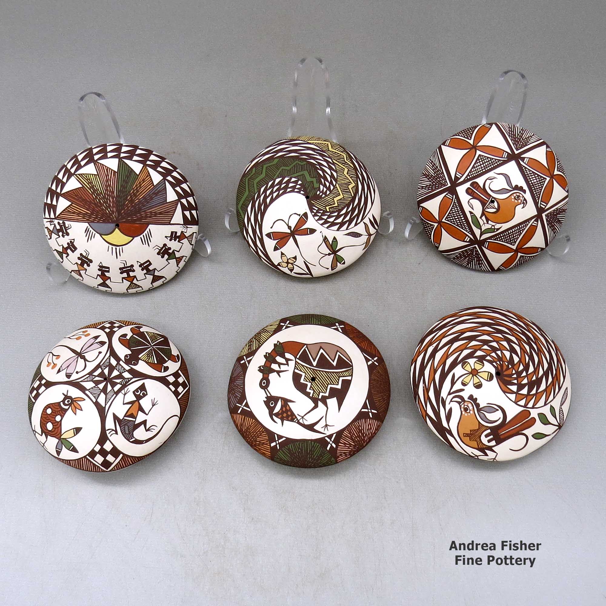 Click or tap to see a larger view Each piece for sale separately, contact us for what we have available made by Diane Lewis of Acoma