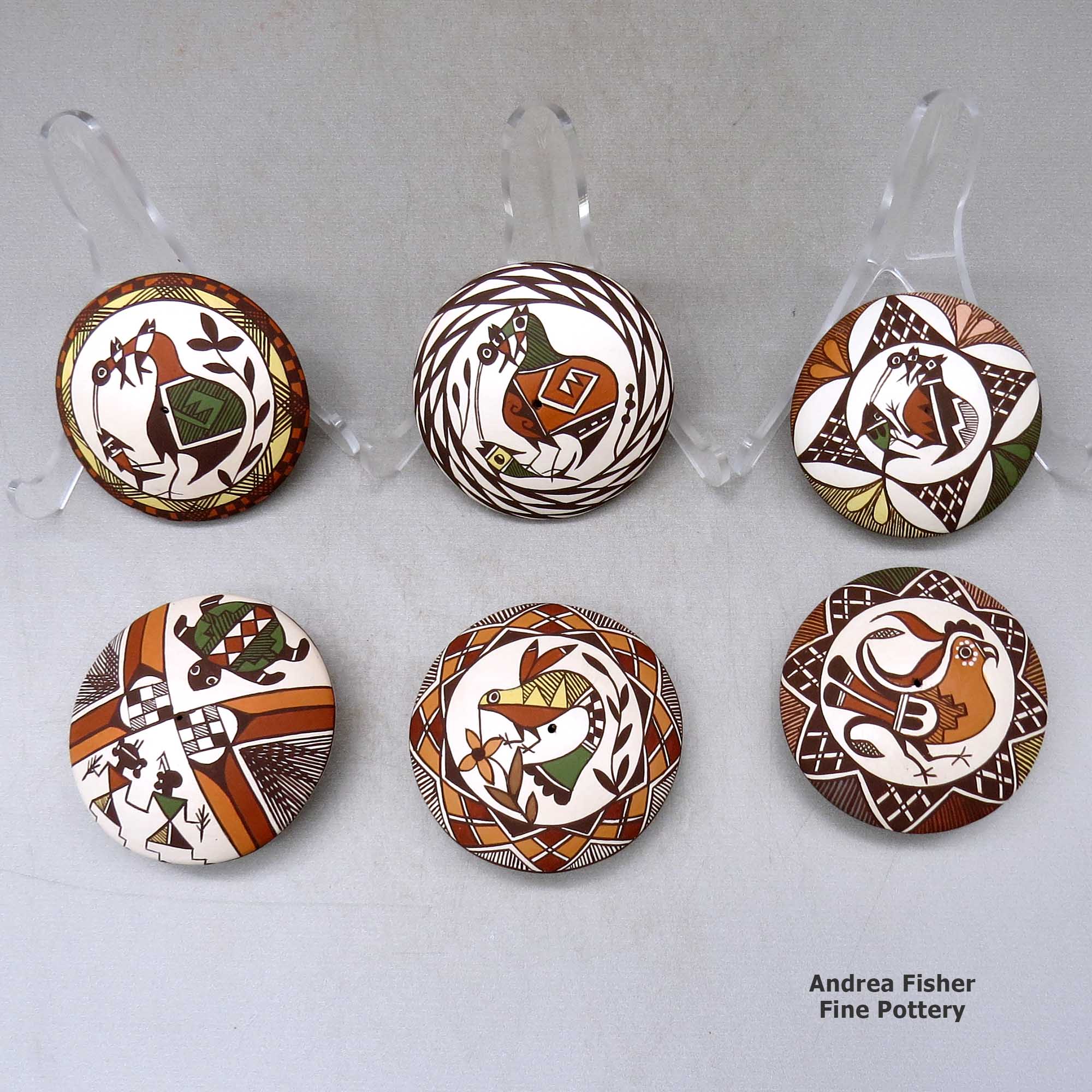 Click or tap to see a larger view Each piece for sale separately, contact us for what we have available made by Diane Lewis of Acoma