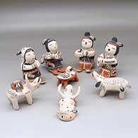 An eight-piece Cochiti nativity
 by Snowflake Flower of Cochiti