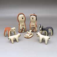 A seven-piece Jemez nativity
 by Marie R Toya of Jemez