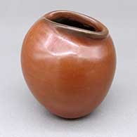 Small polished sienna jar with an organic opening
 by Polly Rose Folwell of Santa Clara