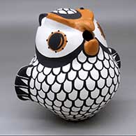 A polychrome owl figure
 by Hilda Antonio of Acoma