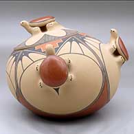 A lidded polychrome turtle bowl, click or tap to see a larger version