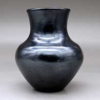 A plain polished black vase, click or tap to see a larger version