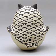 A small polychrome owl effigy, click or tap to see a larger version