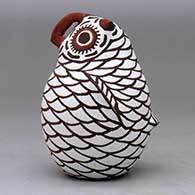 A polychrome owl figure, click or tap to see a larger version