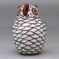 A polychrome owl figure, click or tap to see a larger version