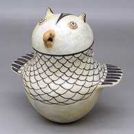 A polychrome owl effigy
 by Anita Lowden of Acoma