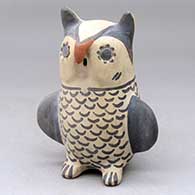 A classic polychrome owl figure
 by Seferina Ortiz of Cochiti