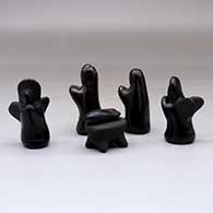 A six piece black on black nativity set, click or tap to see a larger version