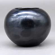 A plain, polished black bowl with fire clouds, click or tap to see a larger version