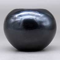 A plain, polished black bowl with fire clouds, click or tap to see a larger version