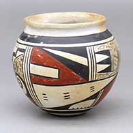 A polychrome jar decorated with a two-panel bird element and geometric design
 by Unknown of Hopi