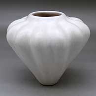 A white melon jar with twelve repousse ribs
 by Andrew Padilla of Laguna