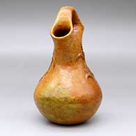 A brown wedding vase with a cornstalk applique on both sides, click or tap to see a larger version