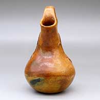 A brown wedding vase with a cornstalk applique on both sides, click or tap to see a larger version