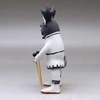 A polychrome deer dancer figure, click or tap to see a larger version