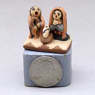 A miniature single piece nativity scene
 by Chrislyn Fragua of Jemez