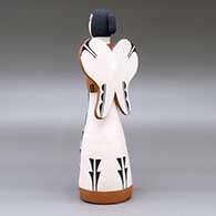 A polychrome Singing Angel figure with a nativity in her skirt, click or tap to see a larger version