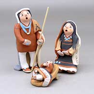Click for a larger view A three-piece Jemez nativity set
 by Mary Lucero of Jemez