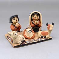 A one piece Jemez nativity on a tile
 by Chrislyn Fragua of Jemez