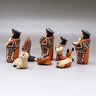 An eight piece Jemez style nativity set, click or tap to see a larger version