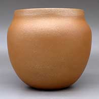 A large golden micaceous jar, click or tap to see a larger version