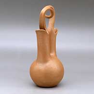 A golden micaceous wedding vase with a looped bridge, click or tap to see a larger version