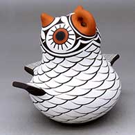 A polychrome owl figure
 by Anderson Jamie Peynetsa of Zuni