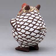 A polychrome standing owl figure, click or tap to see a larger version