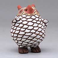 A polychrome standing owl figure, click or tap to see a larger version