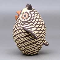 A polychrome owl figure, click or tap to see a larger version