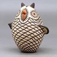 A polychrome owl figure, click or tap to see a larger version