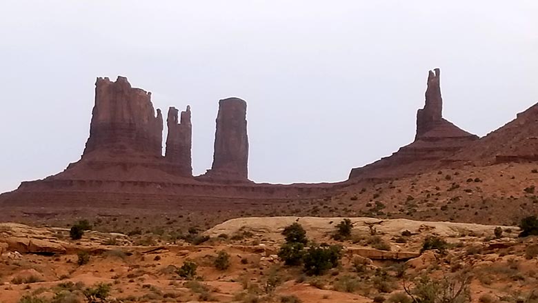 A view in Monument Valley