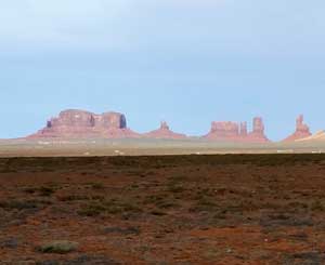 A view in Monument Valley